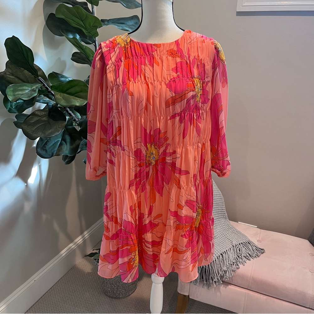 TRINA TURK Pink Floral Dress